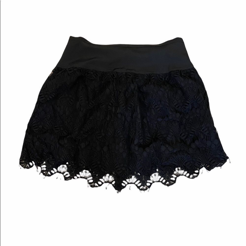 Joe Fresh Black Lace Mini Skirt